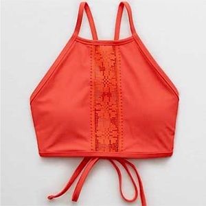Aerie High Neck Halter Bikini Top